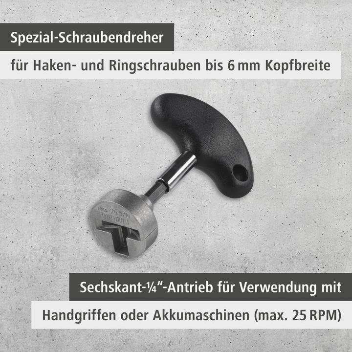 Produktbild wolfcraft 1 Hakenschraubendreher l=104mm (Innensechskant)