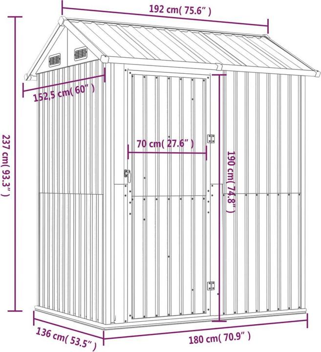 Produktbild vidaXL Gartenschuppen