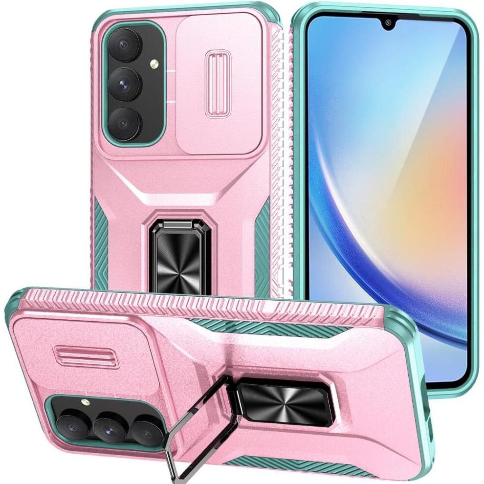 Cover-Discount Galaxy A35 - Armor Case mit Kickstand (Samsung Galaxy A35), Smartphone Hülle, Rosa