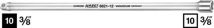 Produktbild HAZET Verlängerung 8821-12 ∙ Vierkant10 mm (3/8 Zoll) ∙ Vierkant 10 mm (3/8 Zoll)