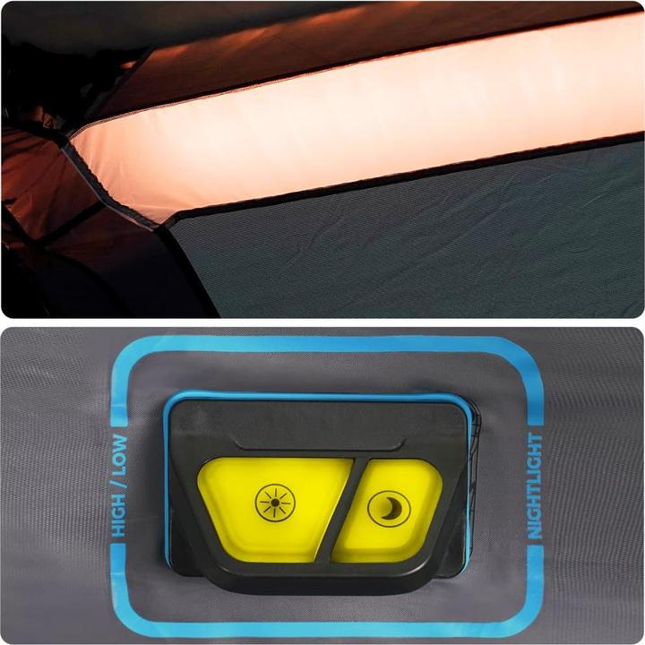 Actual product image vidaXL Camping tent with LED light (Dome tent, 17.30 kg, 9+ people)