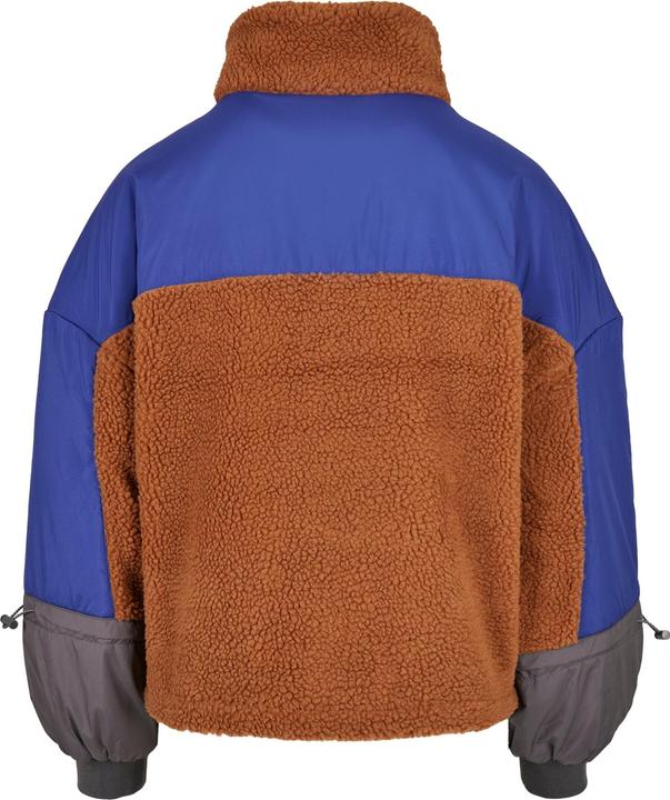 Actual product image Urban Classics Ladies Sherpa 3-Tone Pull Over Jacket (XS)