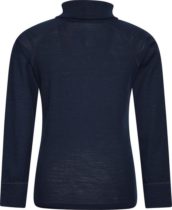 Actual product image Mountain Warehouse Childrens/Kids Merino Wool Roll Neck Base Layer Top (128)
