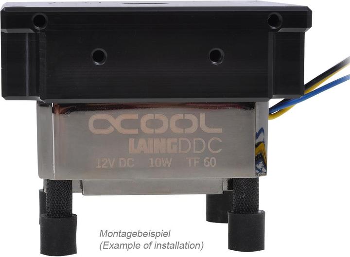 Actual product image Alphacool DDC metal bottom black nickel