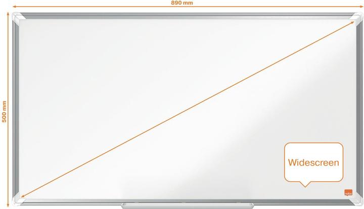 Produktbild Nobo Weisswandtafel Widescreen Premium Plus Stahl Nano Clean (89 x 50 cm)
