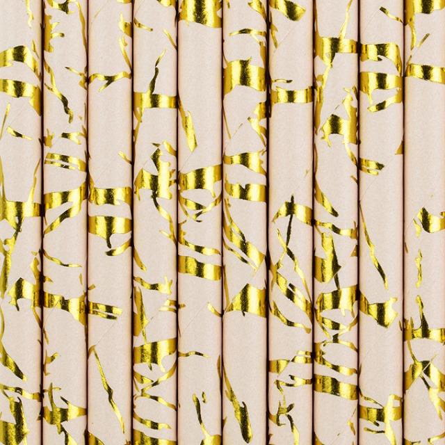 Thumbnail - Partydeco Papierstroh - Kotillons (10pcs), Strohhalm, Rosa