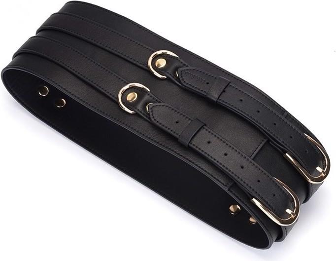Actual product image Liebe Seele Luxury waist leather cuff corset