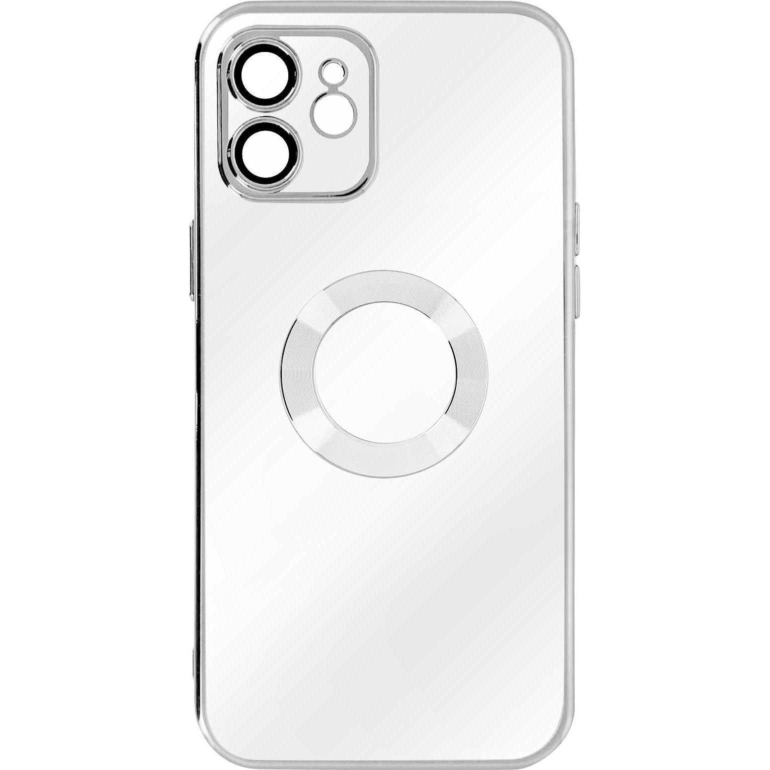 Avizar Transparente Silikonhülle im Chrome-Style Series (Apple iPhone 12), Smartphone Hülle, Transparent