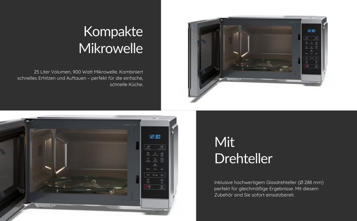Produktbild Sharp Microwave Oven YC-MS252AE-S Free standing 25 L 900 W Silver (25 l)