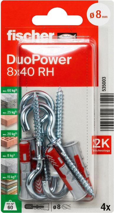 Produktbild Fischer DuoPower 8x40 RH K (4 Stk.)