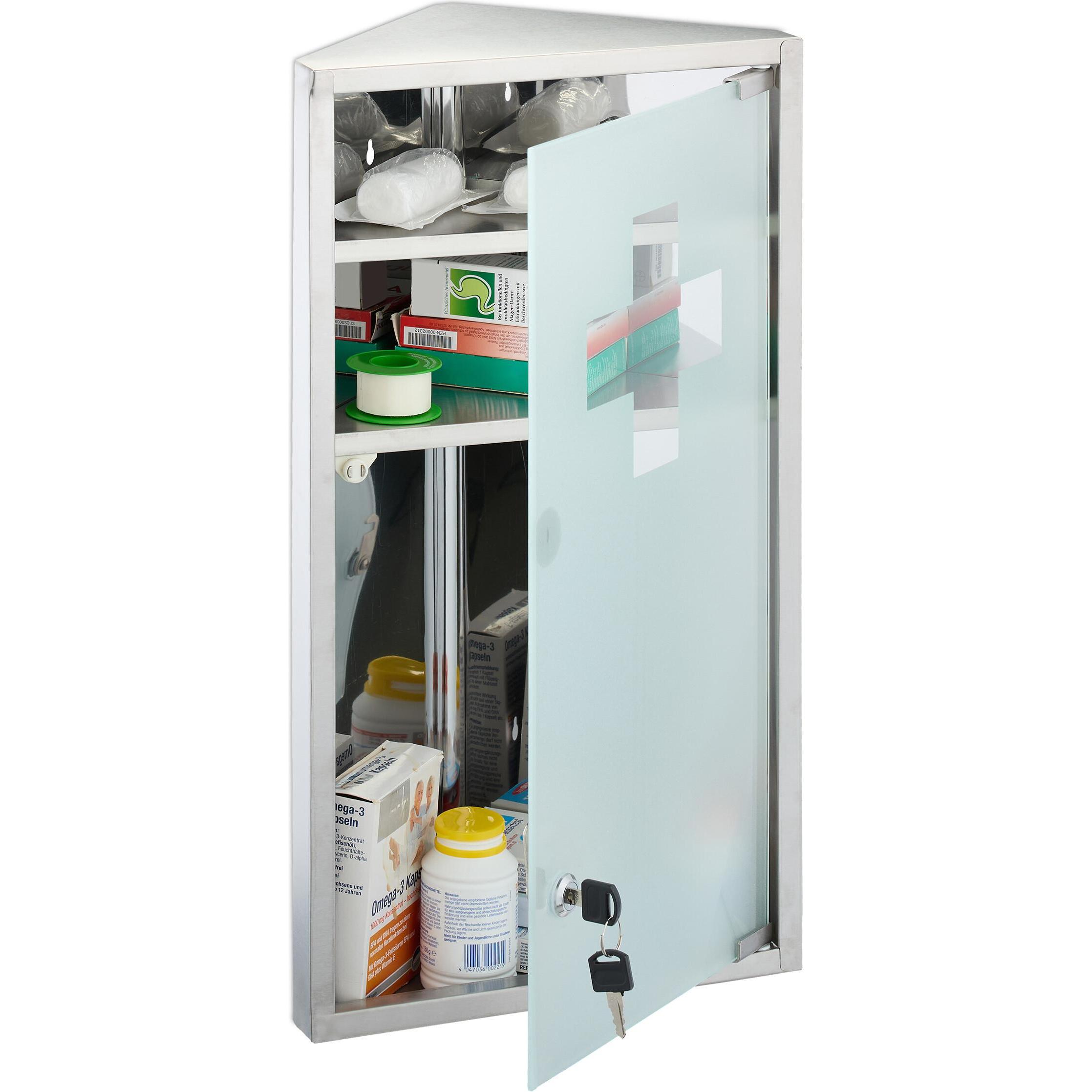 Relaxdays, Badezimmerschrank, Medizinschrank