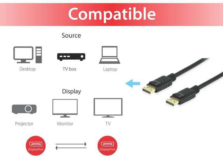 Actual product image equip DisplayPort - DisplayPort, M/M 0px HDR (3 m)