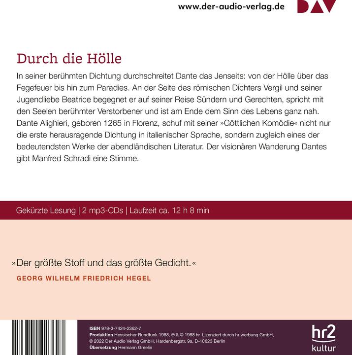 Actual product image The Divine Comedy (Hermann Gmelin, Manfred Schradi, Dante Alighieri, German)