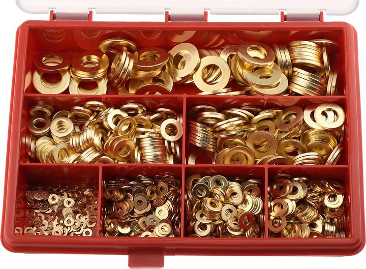 Produktbild RS PRO Unterlegscheiben Sortiment Messing (M10, M2, M3, M4, M5, M6, M8)