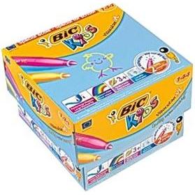 Bic KIDS Fasermaler Visacolor XL, 144er Kartonbox (Mehrfarbig, 144 x) (907900)