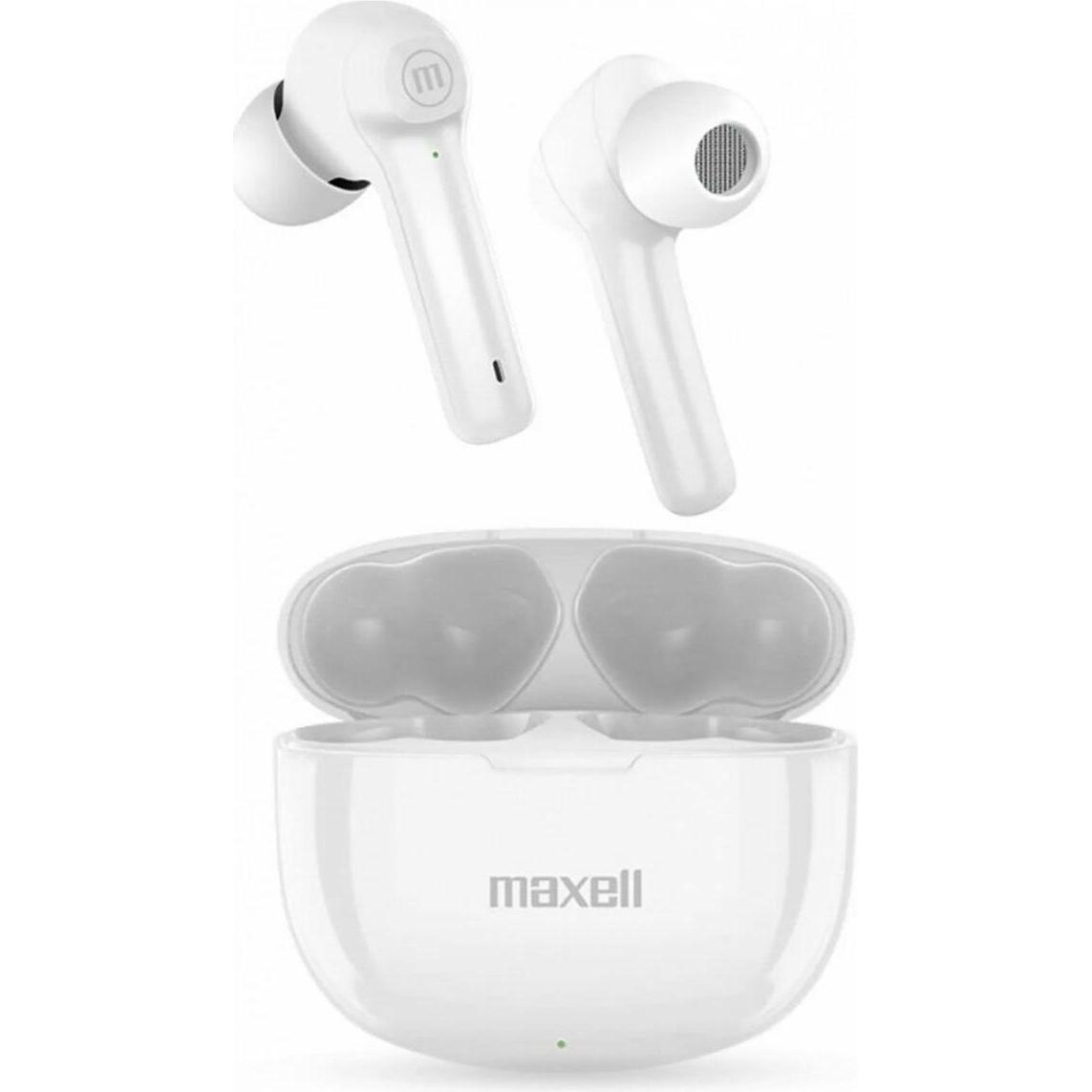 Maxell Cuffie Wireless Dynamic+ Con Base Di Ricarica Bluetooth Bianco (Senza Fili), Cuffie, Bianco