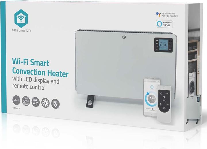 Productafbeelding Nedis SmartLife Convectorpan - Wi-Fi - 2000 W - 3 warmhoudstandaarden - LCD - 5 - 37 C - Regelbare (2000 W)