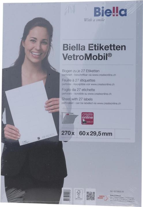 Actual product image Biella Labelling labels