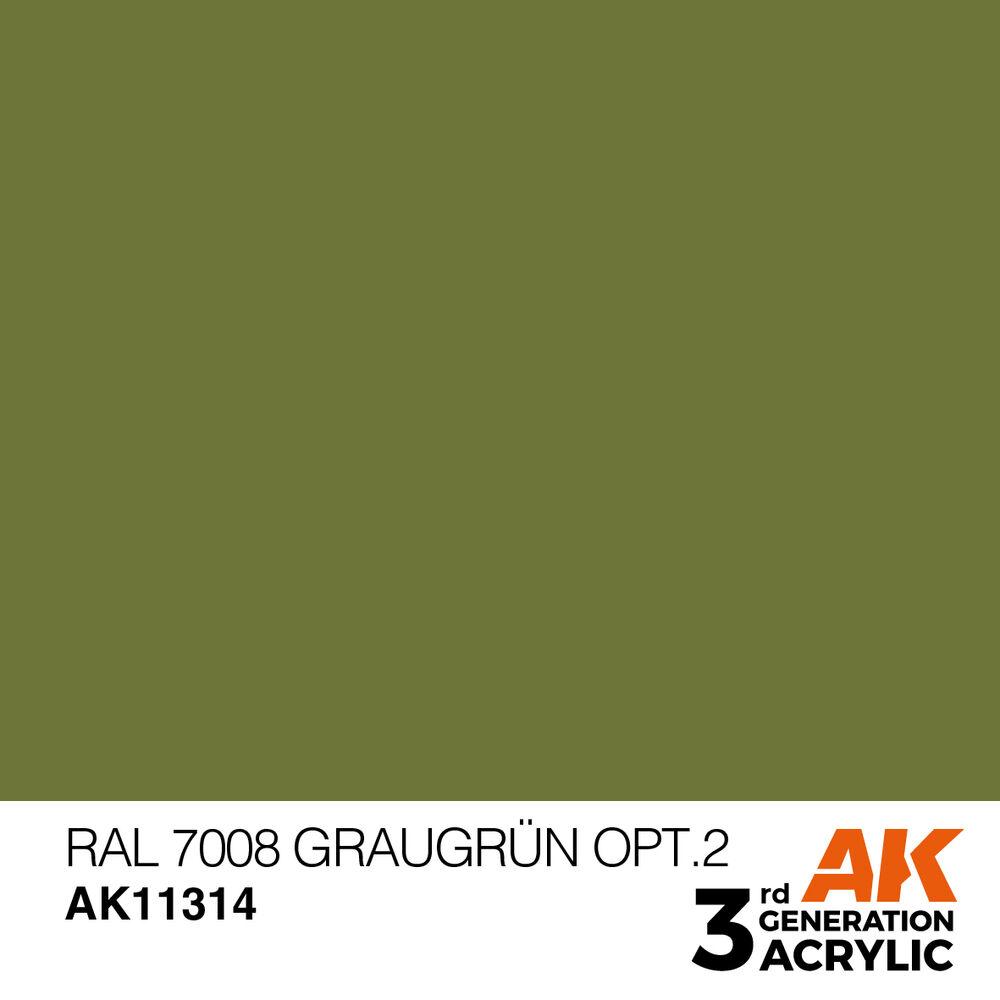AK Interactive, Künstlerfarbe + Bastelfarbe, RAL 7008 Graugrün Opt 2