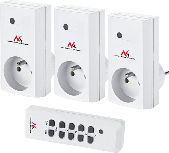 Maclean MCE153 MCE153 remote control sockets indoor 3 pcs.