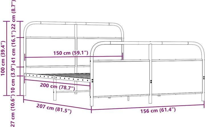 Image du produit vidaXL Bettgestell (150 x 200 cm)