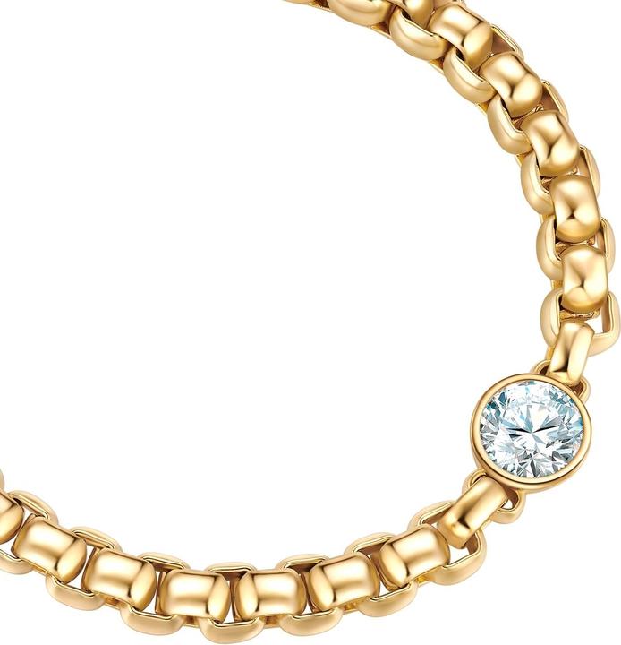 Immagine prodotto Yokoamii Armband gelbgold Zirkonia weiss - 38536 (18 cm, Ottone)