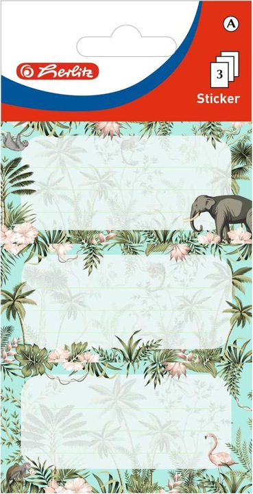 Herlitz Etichette per libri Tropical, 76 x 35 mm