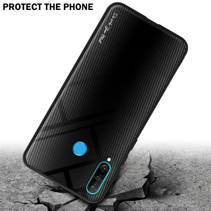 Productafbeelding Cadorabo TPU gestreepte glasplaat (Huawei P30 Lite)