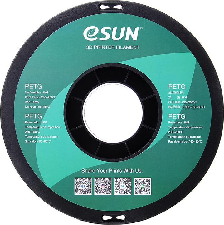 Immagine prodotto eSUN Filamento 3D PETG 1,75 mm giallo 1 kg (PETG, 1.75 mm, 1000 g, Giallo)