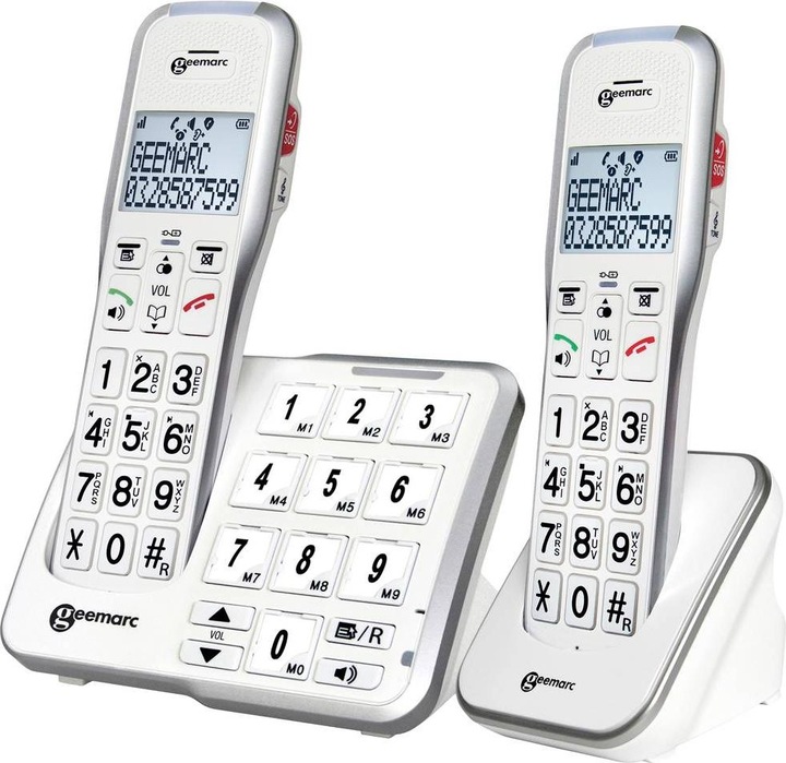 Produktbild Geemarc AMPLIDECT 595-2 PHOTO Schnurloses Seniorentelefon Anrufbeantworter, Foto-Tasten Beleuchtetes Display