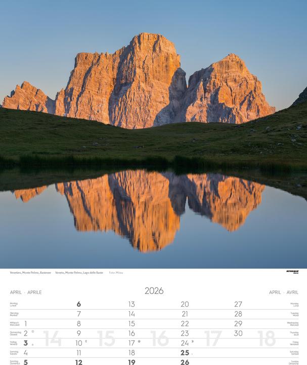 Actual product image WeltnaturerbeDolomitenKalender2026