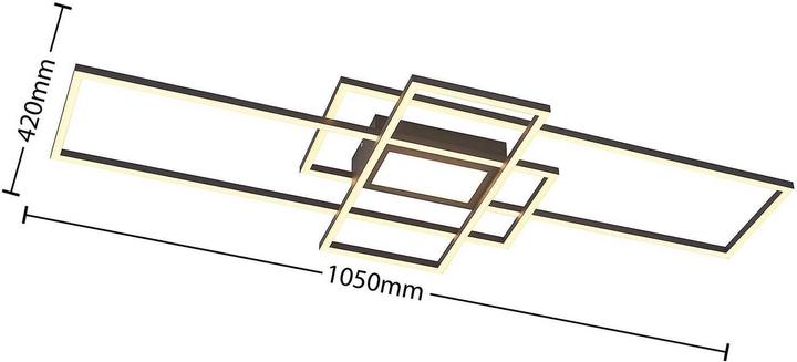 Produktbild Lindby Caitlin LED-Deckenleuchte, anthrazit (4500 lm)