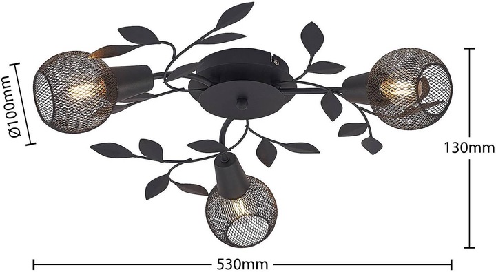 Produktbild Lindby Kanye Florentiner-Deckenlampe, dreiflammig (E14)