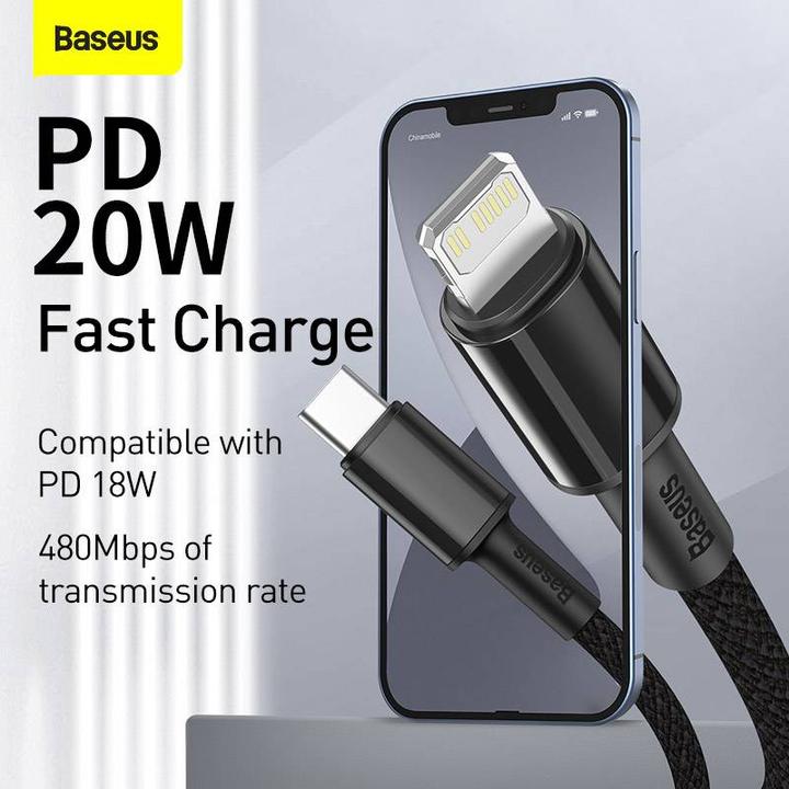 Actual product image Baseus USB C - Lightning (2 m, USB 2.0, 20 W)