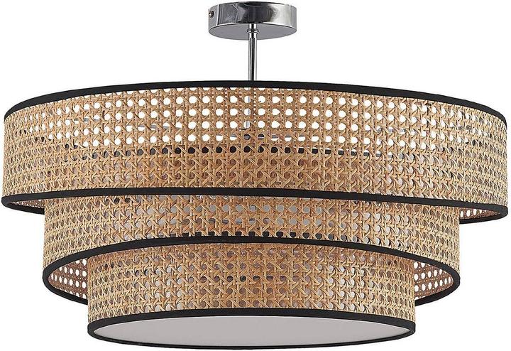 Lucande Elowen ceiling lamp, bamboo mesh (E27)
