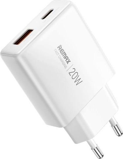 Remax ULTRA THIN GaN 20W RP-U01-AC WEISSES Netzteil (20 W, 2 ports)