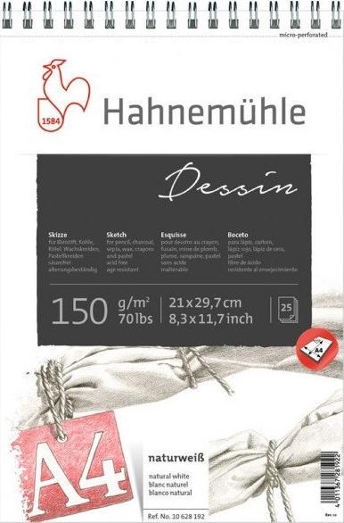 Produktbild Hahnemühle ZEICHNUNGSBLOCK A4 25B 150g SPIRAL (A4)