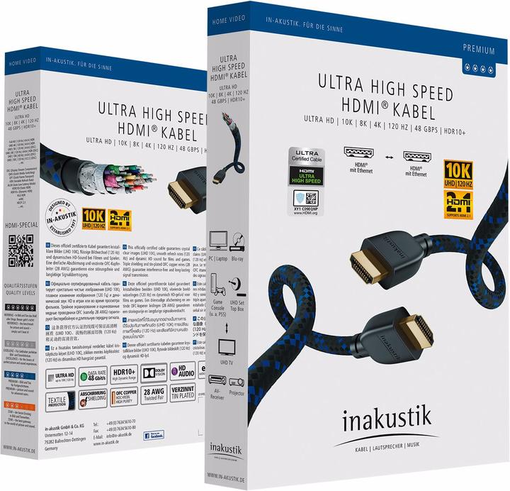 Produktbild Inakustik HDMI – HDMI (3 m, HDMI, 2.1)