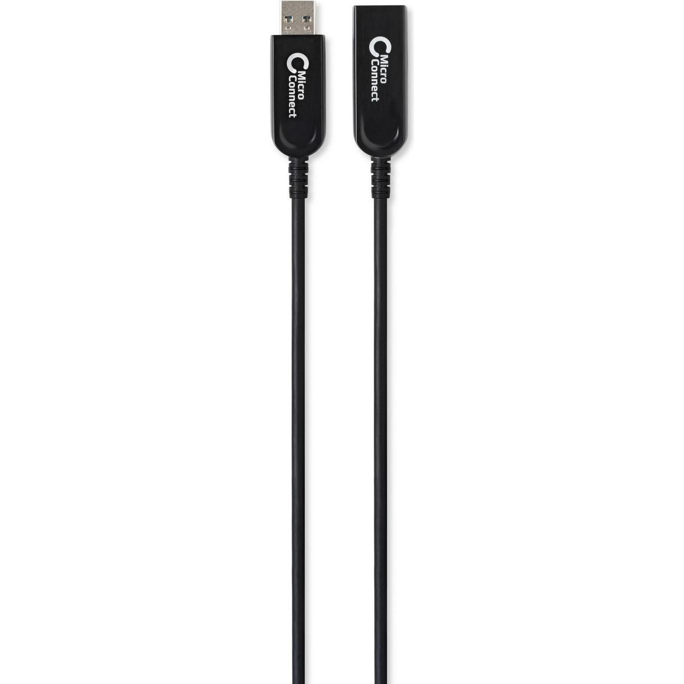 Thumbnail - MicroConnect Premium Optic USB 3.0 A-A M-F (30 m, USB 3.2 Gen 1), USB Kabel