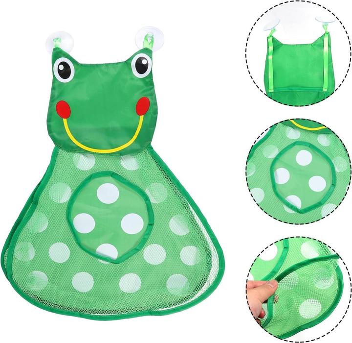 Actual product image ASMI Hanging mesh storage bag with suction cup for bathrooms