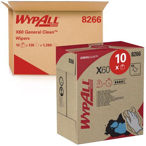 Actual product image Kimberly-Clark WYPALL microfibre cloths C-fold white 1-ply 8266 (10 x)