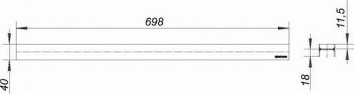 Produktbild Dallmer Abdeckung CERALINE INDIVIDUELL, edelstahl, 700 mm (700 mm)