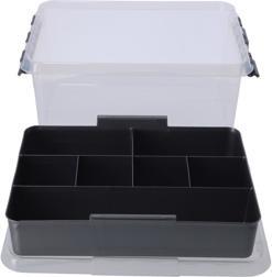 Produktbild Sunware Q-Line Aufbewahrungsbox mit Einsatz 15 Liter (40 x 18 x 30 cm, 15 l)