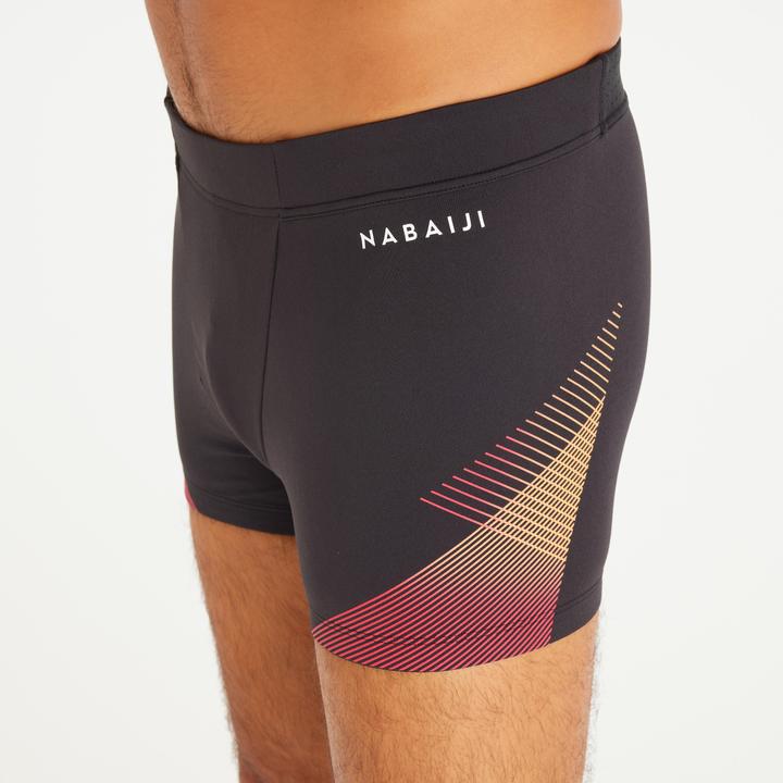 Immagine prodotto Nabaiji Boxer da bagno da uomo - 500 Fiti Tria nero/rosso (40)
