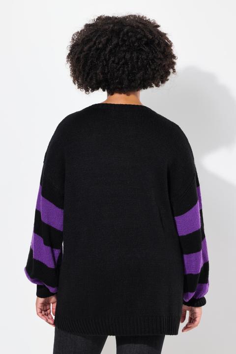 Produktbild Angel of Style Pullover, oversized, HAPPY, Ringel-Ärmel (50, 52)