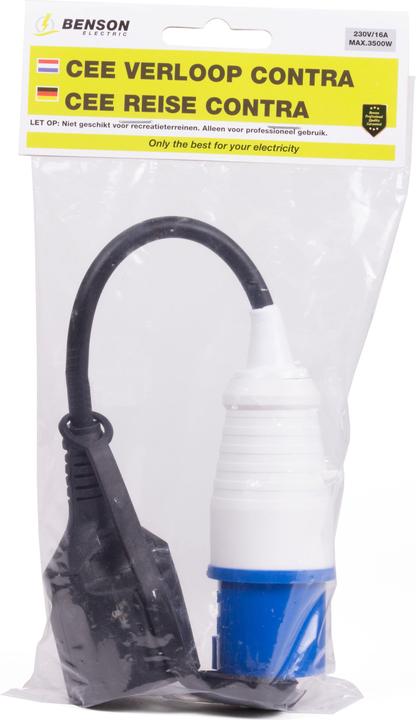 Actual product image Benson Electric CEE adapter counter