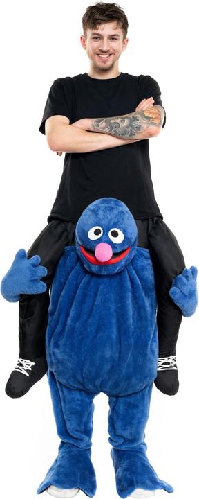 Maskworld Die Sesamstrasse – Grobi Huckepack Kostüm (M, L)