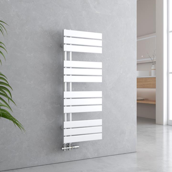 Actual product image Emke Bathroom Radiator Towel Rail Adjustable Temperature Control 100x40cm White 456W