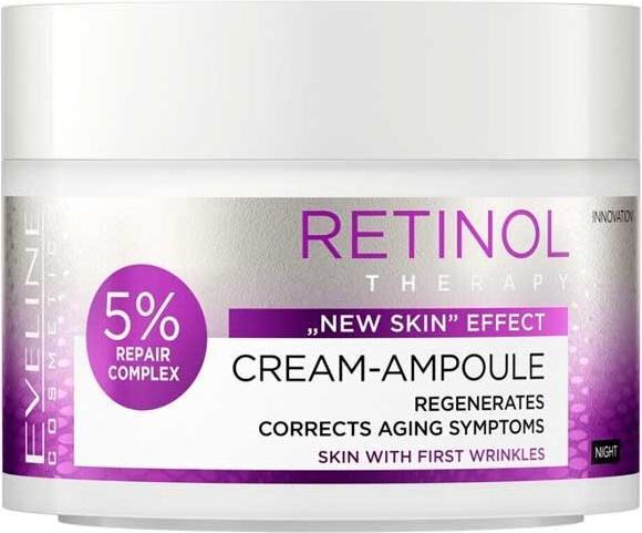 Actual product image Eveline Cosmetics Retinol Therapy Night Cream 5% Repair Complex New Skin Effect (Body cream, 50 ml)