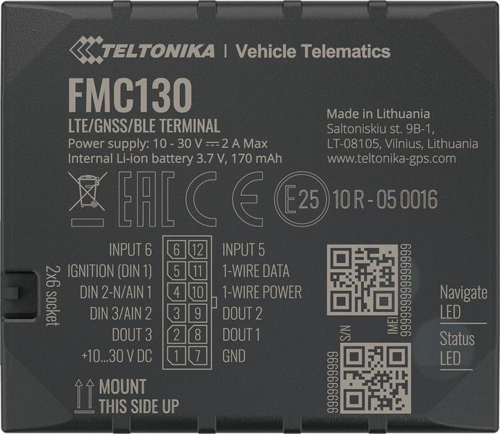 Produktbild Teltonika FMC130 - Fortschrittliches LTE-Terminal mit flexibler Eingangskonfiguration (0.06 m)